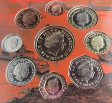 Load image into Gallery viewer, 2014 ISLE OF MAN DECIMAL COIN COLLECTION PACK NINE COIN SET