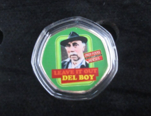 Load image into Gallery viewer, Only Fools and Horse 7 Coloured 50p Shaped Medals, Del Boy Rodney Trigger +More