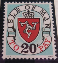 Load image into Gallery viewer, ISLE OF MAN POSTAGE TO PAY STAMPS MNH 8 STAMPS WITH ALBUM PAGE