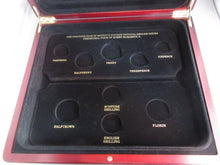 Load image into Gallery viewer, Wooden Coin Box for Enamelled Coinage Queen Elizabeth II Decimal and Predecimal