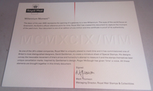 Load image into Gallery viewer, 1999/2000 ROYAL MAIL MILLENNIUM MOMENT COMMEMORATIVE DOCUMENT STAMPS & POSTMARKS