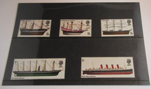 Load image into Gallery viewer, 1969 FAMOUS SHIPS STAMP COLLECTION 5 X STAMPS MNH IN CLEAR FRONTED STAMP HOLDER