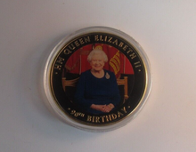 Load image into Gallery viewer, 2016 Queen Elizabeth II 90th Birthday 65mm Coloured Niue Proof $2 Coin Boxed/COA