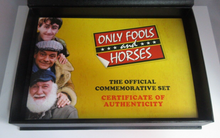 Load image into Gallery viewer, Only Fools and Horse 7 Coloured 50p Shaped Medals, Del Boy Rodney Trigger +More