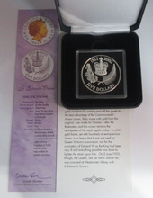 Load image into Gallery viewer, 2003 Edward's Crown Golden Jubilee 1oz Silver Proof New Zealand $5 Coin BoxCOA