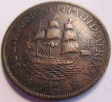 Load image into Gallery viewer, KING GEORGE VI BRONZE 1D PENNY 1941 X 3 & 1942 X 2 SOUTH AFRICA IN CLEAR FLIP