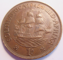 Load image into Gallery viewer, KING GEORGE VI BRONZE 1D PENNY 1941 X 3 & 1942 X 2 SOUTH AFRICA IN CLEAR FLIP