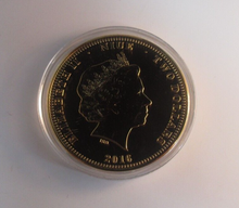 Load image into Gallery viewer, 2016 Queen Elizabeth II 90th Birthday 65mm Coloured Niue Proof $2 Coin Boxed/COA