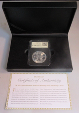 Load image into Gallery viewer, UK 2021 QEII OFFICIAL BIRTHDAY SILVER DATESTAMP ISSUE 1OZ £2 COIN BOX & COA