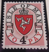 Load image into Gallery viewer, ISLE OF MAN POSTAGE TO PAY STAMPS MNH 8 STAMPS WITH ALBUM PAGE