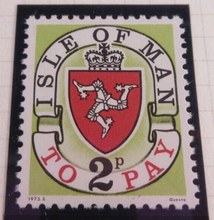 Load image into Gallery viewer, ISLE OF MAN POSTAGE TO PAY STAMPS MNH 8 STAMPS WITH ALBUM PAGE