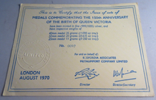 Load image into Gallery viewer, MEDALS COMMEMORATING THE 150TH ANNIVERSARY OF THE BIRTH OF QUEEN VICTORIA .999