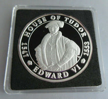 Load image into Gallery viewer, 2003 HOUSE OF TUDOR EDWARD VI S/PROOF TURKS & CAICOS 20 CROWNS COIN BOX & COA