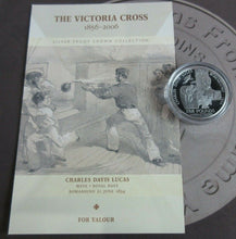 Load image into Gallery viewer, £5 Victoria Cross 2006 Silver Proof Coins From The Channel Islands With COA