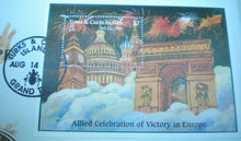 Load image into Gallery viewer, 1995 VICTORY IN EUROPE CELEBRATIONS TURKS & CAICOS BUNC 5 CROWN COIN COVER PNC