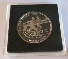 Load image into Gallery viewer, 1991 OLYMPIC GAMES NIUE SILVER PROOF $10 DOLLAR COIN BOX & COA