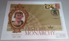 Load image into Gallery viewer, WILLIAM II HISTORY OF THE MONARCHY PNC, FIRST DAY COVER,STAMPS & INFORMATION SET