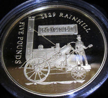 Load image into Gallery viewer, 2006 ROYAL MINT GOLDEN AGE OF STEAM TRAINS £5 SILVER PROOF COIN CHANNEL ISLANDS
