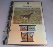 Load image into Gallery viewer, Black Lechwe WWF Info Sheets Exclusive Stamps from Zambia and FDC's