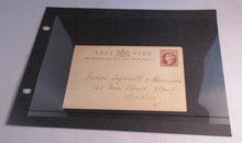 Load image into Gallery viewer, QUEEN VICTORIA HALF PENNY POSTCARD USED IN CLEAR FRONTED HOLDER