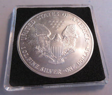Load image into Gallery viewer, 2003 USA AMERICAN EAGLE SILVER ONE DOLLAR $1 COIN IN QUAD CAPSULE BOX & COA