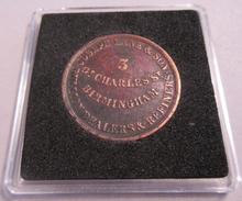 Load image into Gallery viewer, 1857 JOSEPH LANE & SONS 29MM AUSTRALIAN COPPER 1/2P TOKEN FOR ALLOYING GOLD RARE