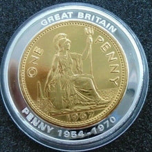 Load image into Gallery viewer, HISTORY OF BRITISH CURRENCY PROOF MEDALIONS & COINS GOLD AND SILVER PLATED