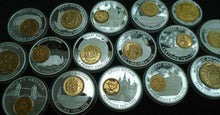 Load image into Gallery viewer, HISTORY OF BRITISH CURRENCY PROOF MEDALIONS & COINS GOLD AND SILVER PLATED