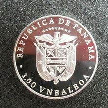 Load image into Gallery viewer, 1988 Panama 1 balboa Olympic Winter Games Calgary Biathlon proof silver coin