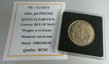 Load image into Gallery viewer, 1995 VE VJ DAY VIRENIUM BUNC £2 TWO POUND COIN WITH QUADRANT CAPSULE & COA
