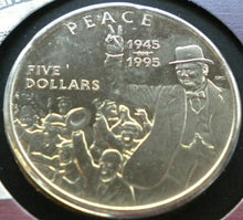Load image into Gallery viewer, 1995 VICTORY IN EUROPE MARSHALL ISLANDS BUNC 5 DOLLAR COIN COVER PNC WITH INFO