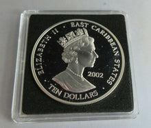 Load image into Gallery viewer, 2002 QEII GOLDEN JUBILEE CARIBBEAN STATES $10 TEN DOLLAR COIN BOX & COA