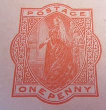Load image into Gallery viewer, QUEEN VICTORIA ONE PENNY POSTCARD GB & IRELAND UNUSED IN CLEAR FRONTED HOLDER