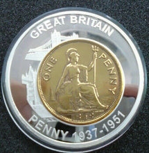 Load image into Gallery viewer, HISTORY OF BRITISH CURRENCY PROOF MEDALIONS & COINS GOLD AND SILVER PLATED