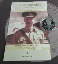 Load image into Gallery viewer, £5 Victoria Cross 2006 Silver Proof Coins From The Channel Islands With COA