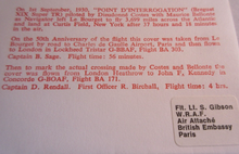 Load image into Gallery viewer, 50TH ANNIVERSARY FIRST NON STOP FLIGHT PARIS TO NEW YORK FLOWN STAMP COVER