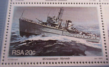 Load image into Gallery viewer, 1982 RSA SIMON TOWN NAVAL BASE MINI SHEET RSA 8C,15C, 20C & 25c STAMPS MNH