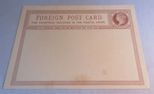 Load image into Gallery viewer, QUEEN VICTORIA ONE PENNY FARTHING POSTCARD FOREIGN UNUSED & CLEAR FRONTED HOLDER