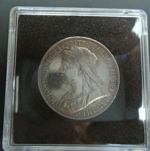 Load image into Gallery viewer, 1893 VICTORIA FLORIN TWO SHILLINGS VEILED BUST Spink 3939 CAPED & BOXED Cc1