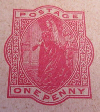 Load image into Gallery viewer, QUEEN VICTORIA ONE PENNY POSTCARD GB & IRELAND UNUSED IN CLEAR FRONTED HOLDER