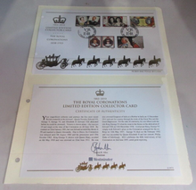 Load image into Gallery viewer, 1953-2013 THE ROYAL CORONATIONS 1838-1953 LIMITED EDITION COLLECTOR CARD & COA