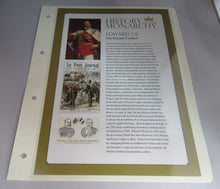 Load image into Gallery viewer, EDWARD VII HISTORY OF THE MONARCHY PNC, FIRST DAY COVER,STAMPS & INFORMATION SET