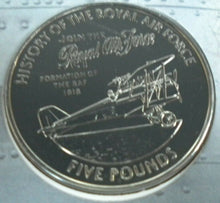 Load image into Gallery viewer, 2008 FORMATION OF THE RAF, HISTORY OF THE ROYAL AIR FORCE BUNC £5 COIN COVER PNC