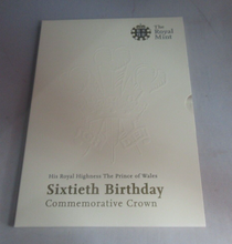 Load image into Gallery viewer, 2008 King Charles III Prince of Wales 60th Birthday BUnc Royal Mint £5 Coin Pack