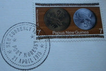 Load image into Gallery viewer, 1975 PAPUA NEW GUINEA FIRST OFFICIAL COINAGE,PROOF 5t COIN,STAMP,P-MARK,COA PNC