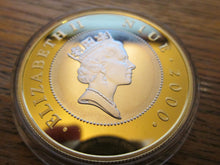 Load image into Gallery viewer, 2000 Niue Queen Mother Silver Proof $5 Engagement Portrait Fine Gold RING