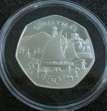 Load image into Gallery viewer, ISLE OF MAN IOM CHRISTMAS SILVER PROOF 50P VARIOUS YEARS POBJOY MINT BOX/COA