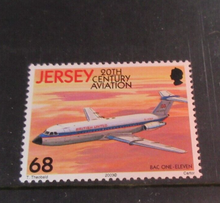 Load image into Gallery viewer, JERSEY 20TH CENTURY AVIATION DECIMAL STAMPS X 3 MNH IN STAMP HOLDER