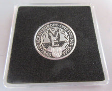Load image into Gallery viewer, 1995 VE DAY PEACE IN EUROPE ALDERNEY SILVER PROOF ONE POUND £1 COIN BOX AND COA