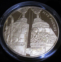 Load image into Gallery viewer, 2006 ROYAL MINT GOLDEN AGE OF STEAM TRAINS £5 SILVER PROOF COIN CHANNEL ISLANDS
